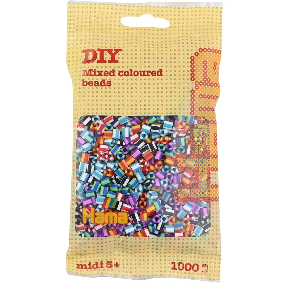 Sachet 1000 perles plastique Midi mix bicolores beige, HAMA