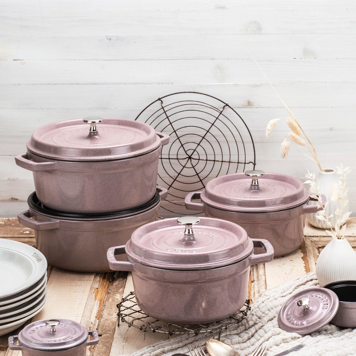 Cocotte, Rond(e), Fleur de Cerisier, Fonte fleur de cerisier, STAUB