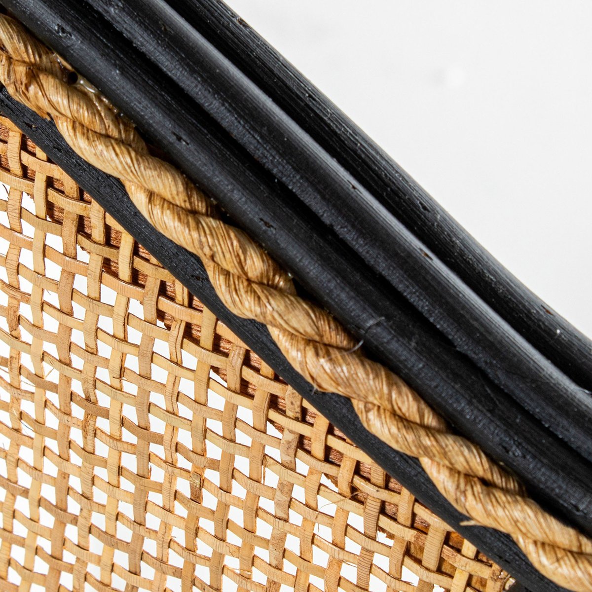 Tête de lit rotin bicolore 100x60x2.5cm bois, WADIGA