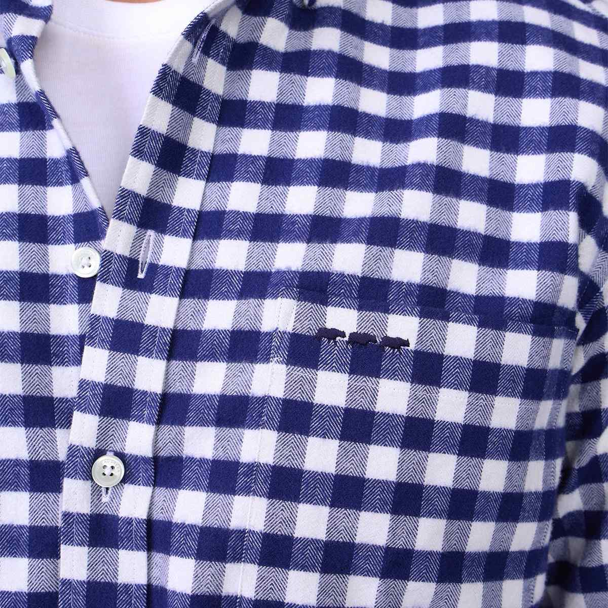 Chemise vichy bleu marine, MISE AU GREEN