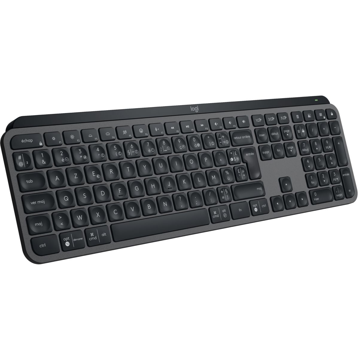 Clavier sans fil MX Keys S Silencieux Graphite couleur unique, LOGITECH
