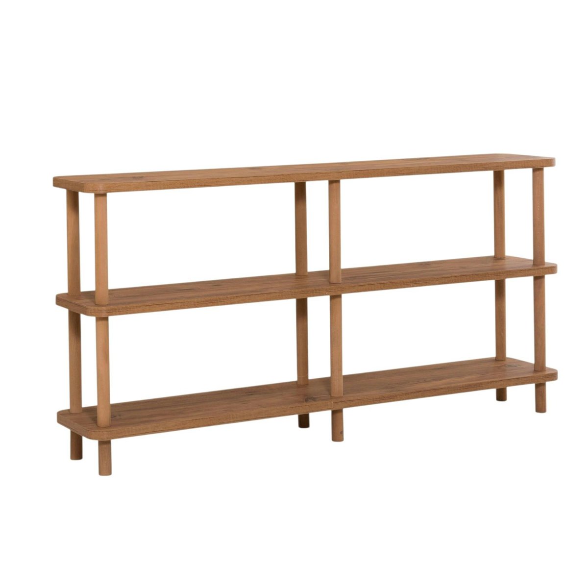 Étagère console effet bois clair 150 cm - 3 niveaux MARFA bois naturel, PIER IMPORT