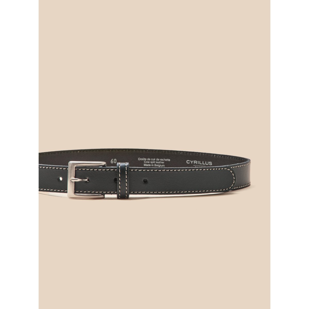 Ceinture en cuir marine, CYRILLUS