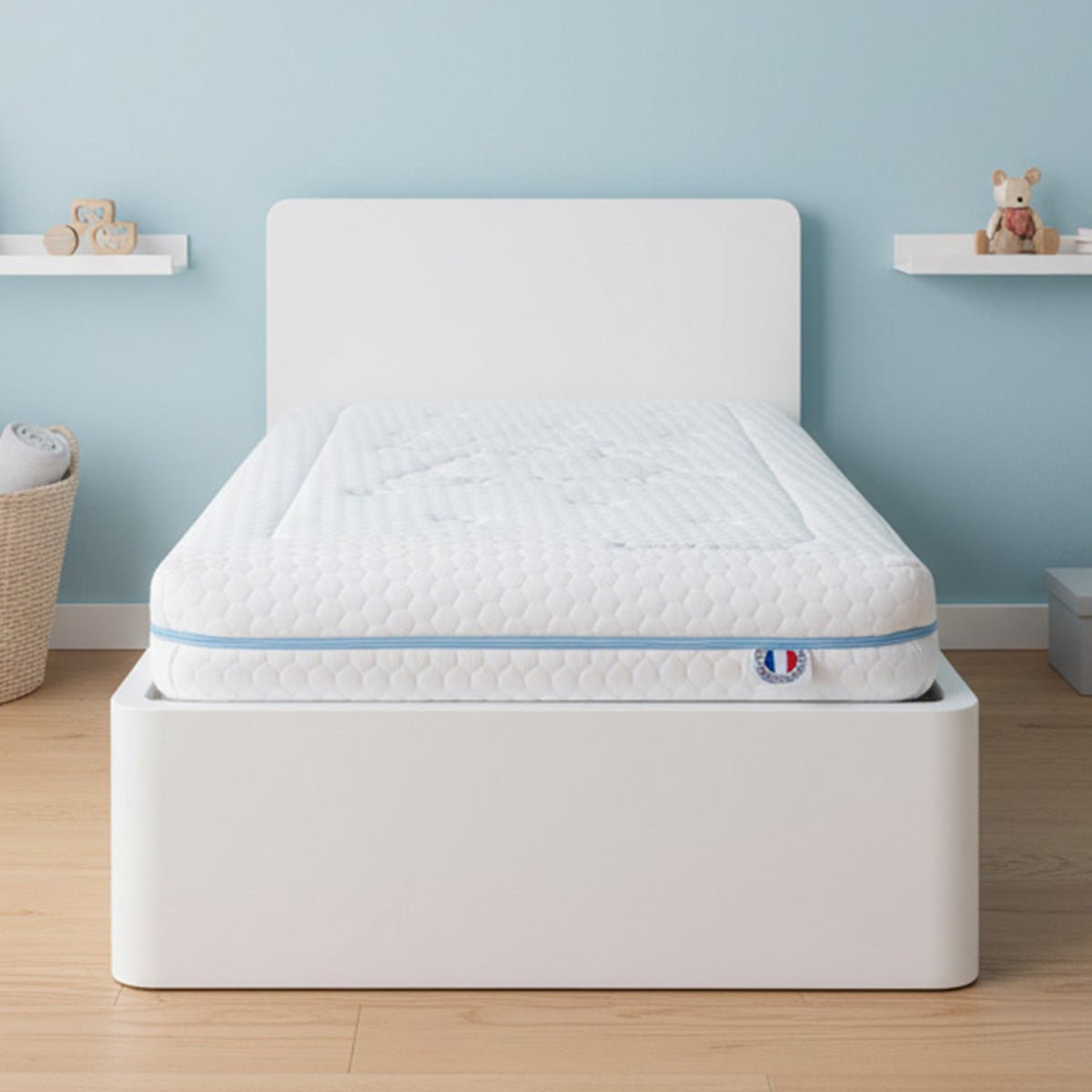 Matelas Mousse bébé Sweet Dreams Bleu 60x120 cm bleu, MINEA