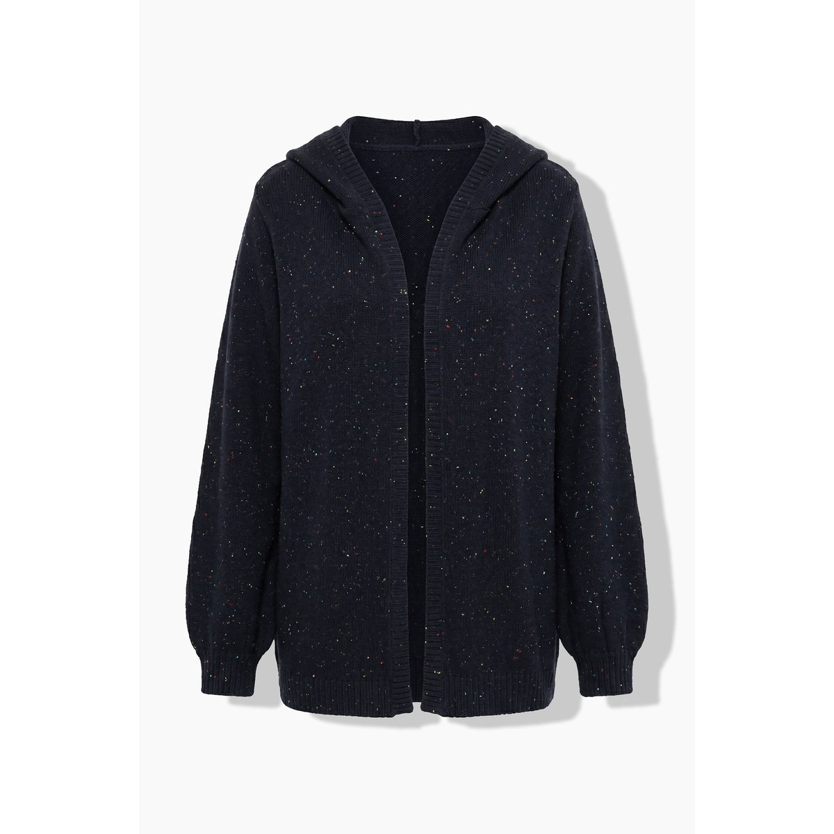 Cardigan chiné, capuche marine, ULLA POPKEN
