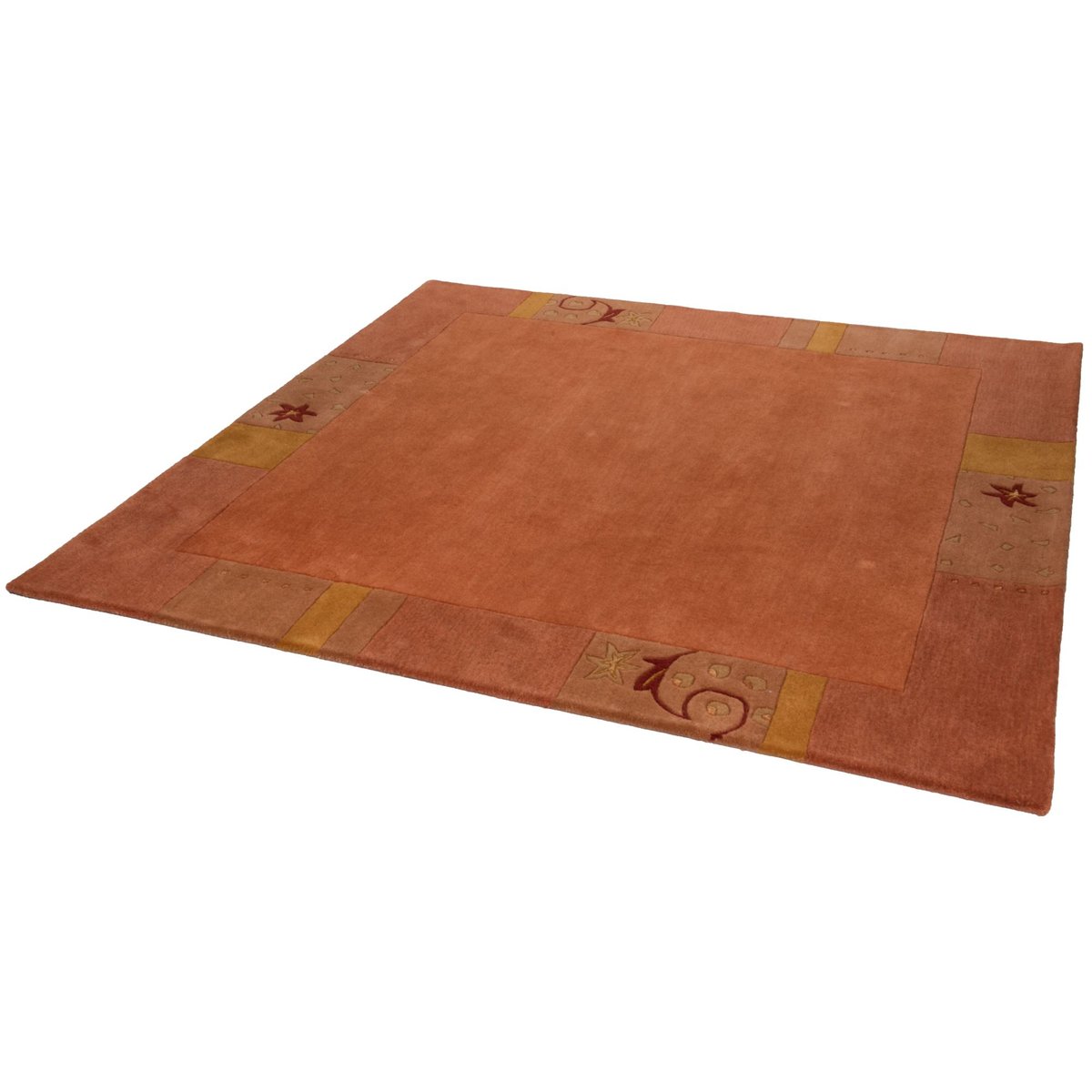 Tapis gabbeh en laine et viscose - ROYAL GANGES terracotta, THEKO