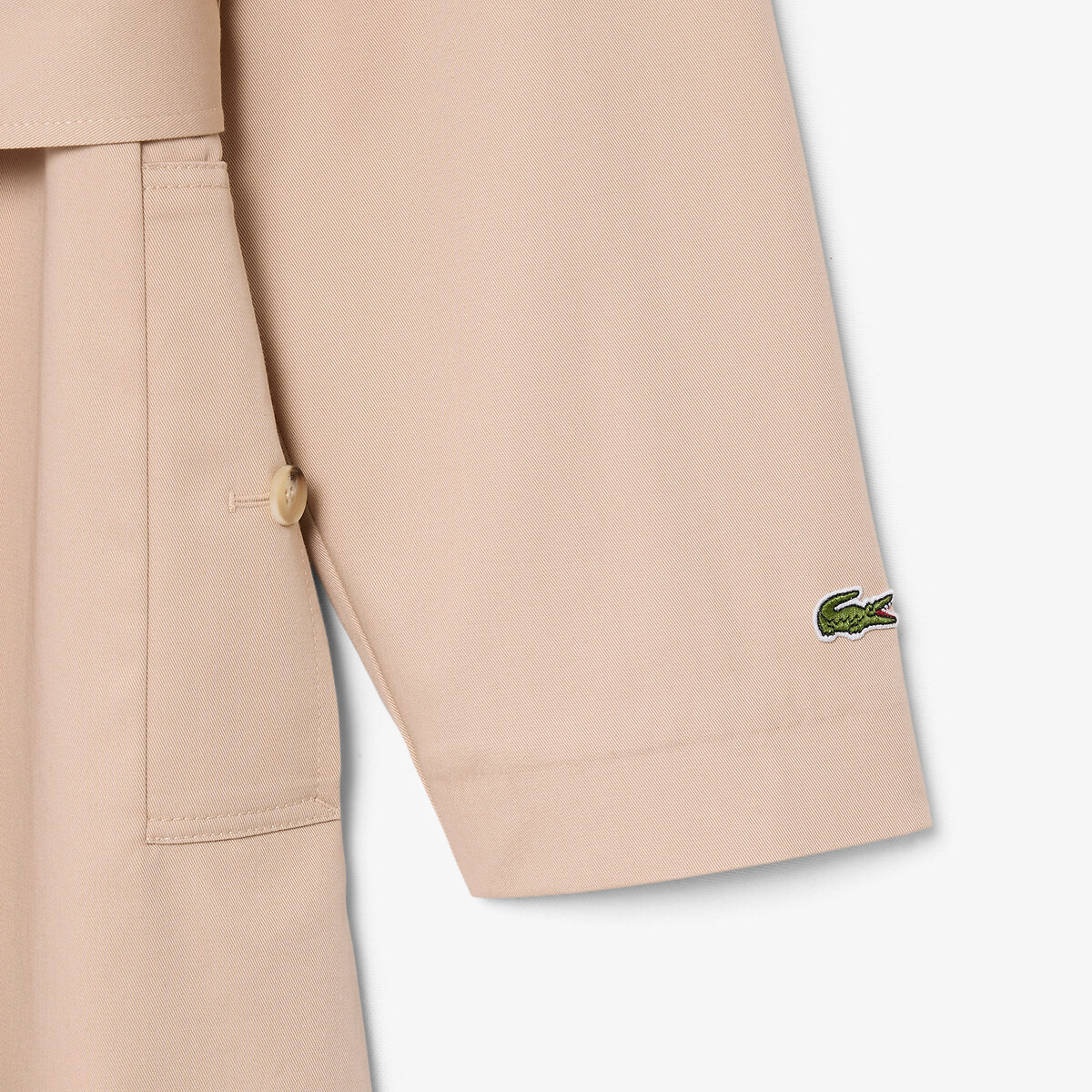 Trench long à double boutonnage beige-x6f, LACOSTE