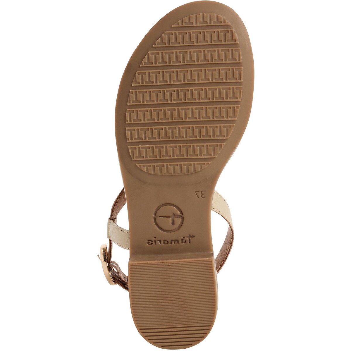 Flat Leather Sandals ivory, TAMARIS