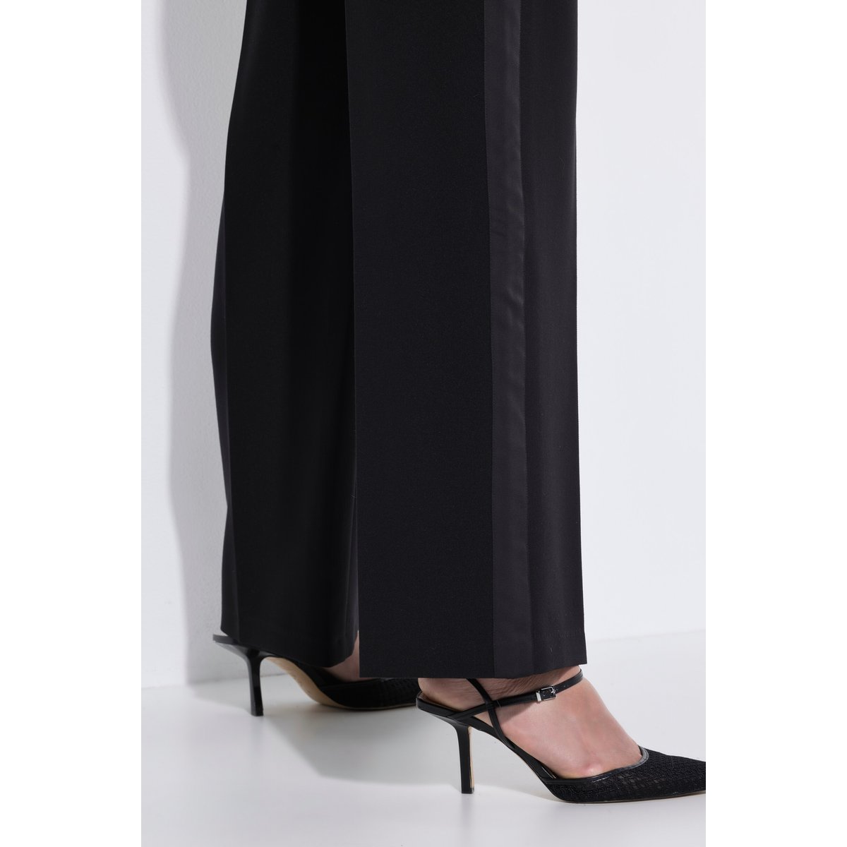 Pantalon de tailleur avec passepoils noir, ULLA POPKEN