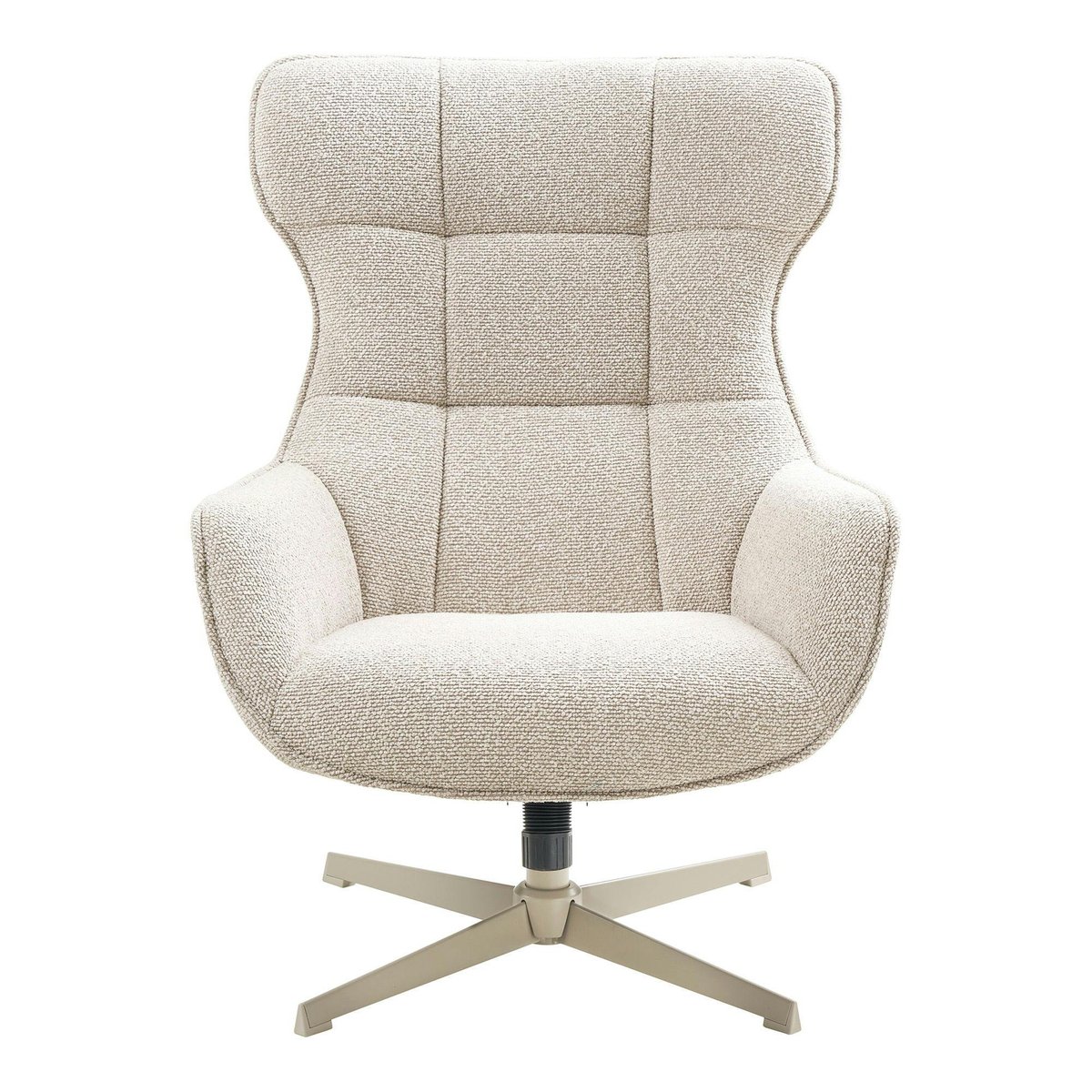Fauteuil pivotant confort, couleur blanc naturel BERLIN bois naturel, PIER IMPORT