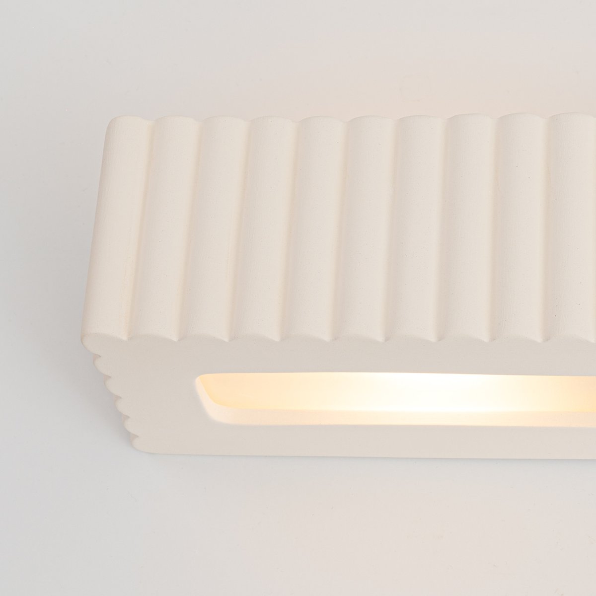 Applique murale Céramique Blanc E27 1 Rigata blanc, EDEN