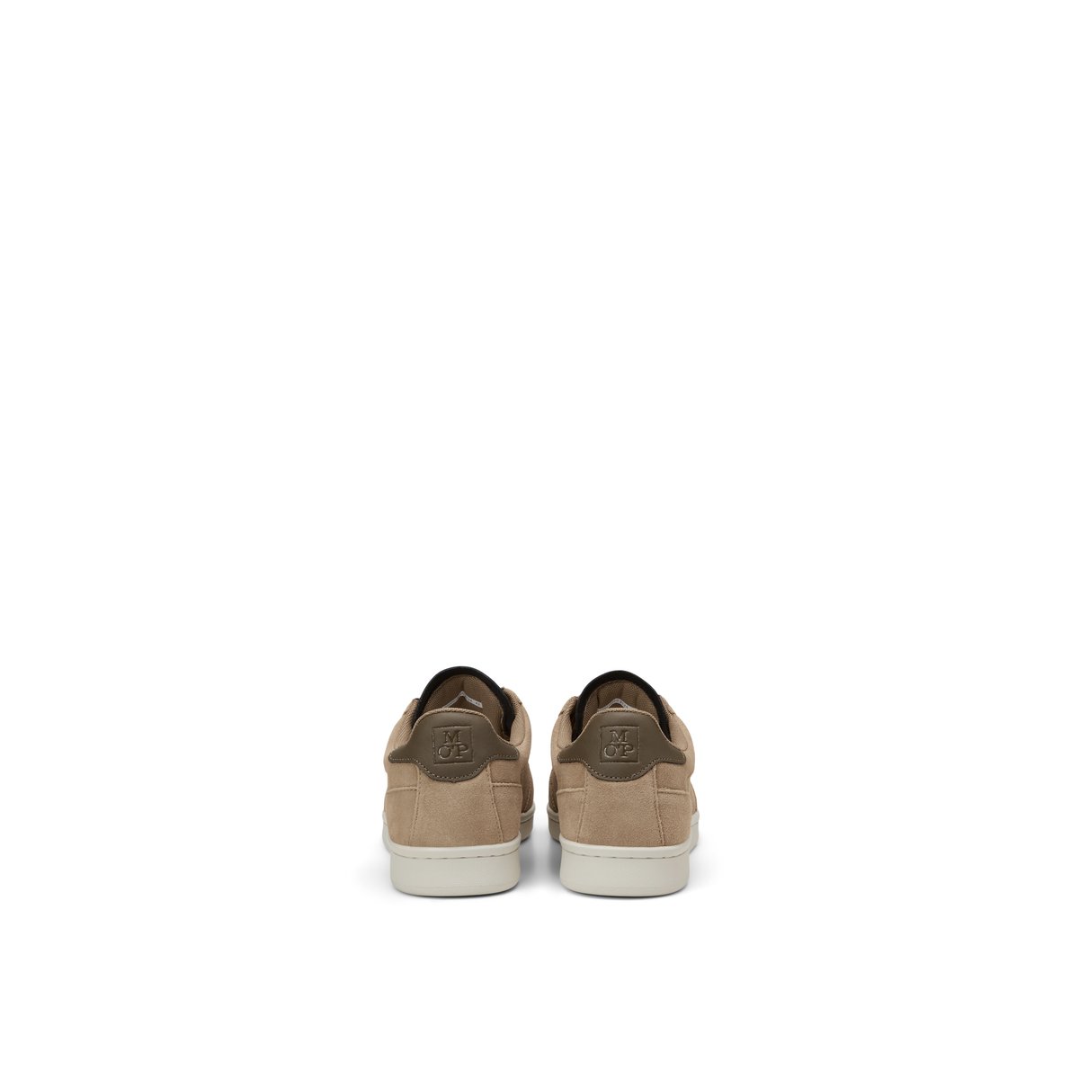 Baskets Modèle Vincenzo en cuir velours doux beige, MARC O'POLO