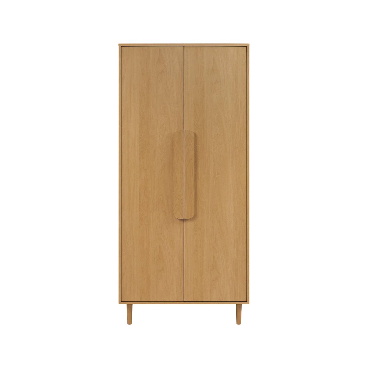 Armoire dressing décor bois 2 portes, étagères et penderie JULIANA noyer, SWEEEK