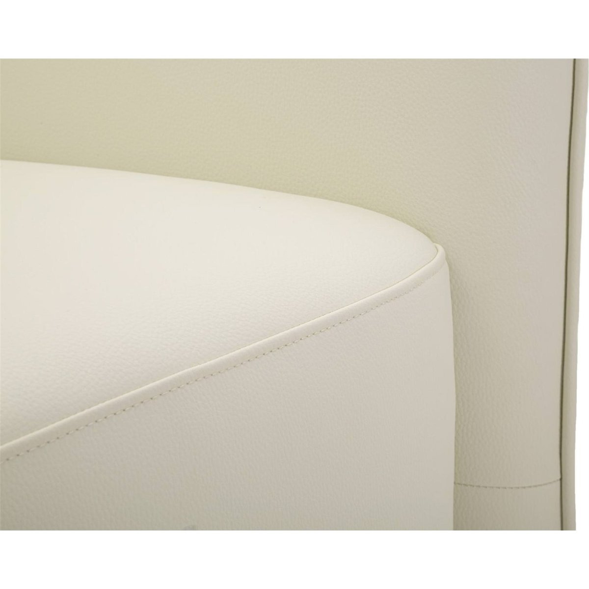 Fauteuil enveloppant détail métal MODERN blanc et or, RECOLLECTION
