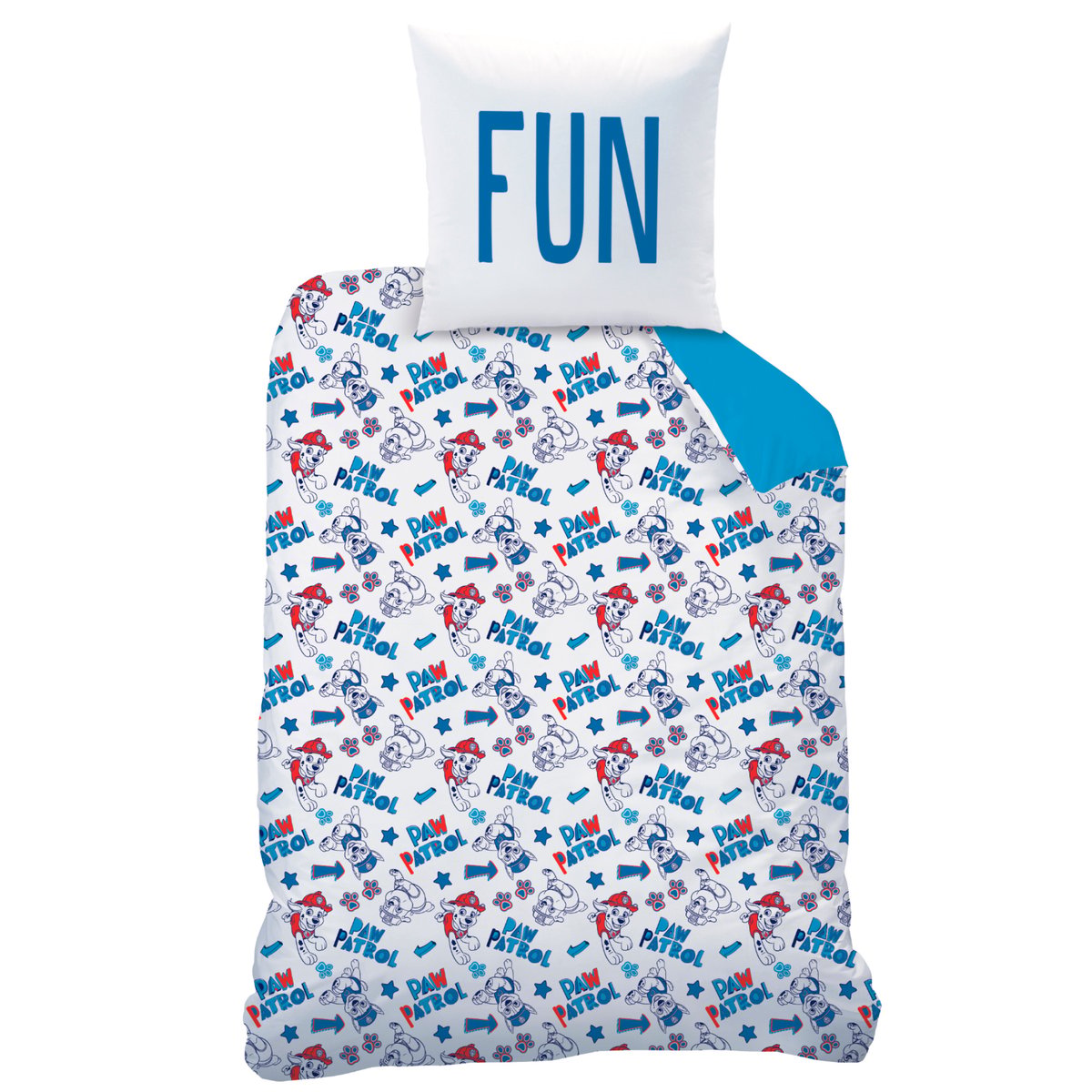Parure de lit imprimée 100% coton, COLORS bleu, PAT PATROUILLE