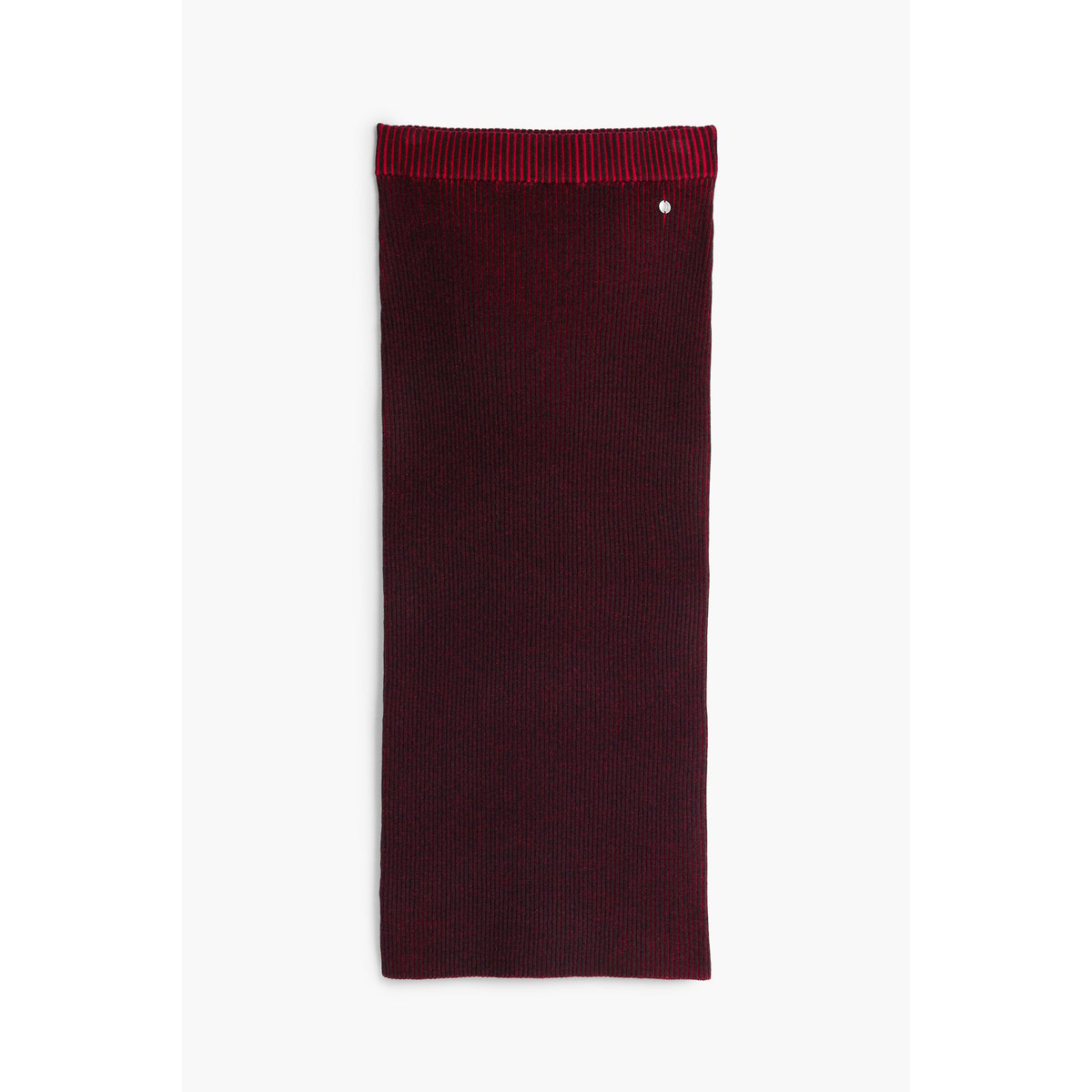Jupe midi en maille irisée rouge, DESIGUAL