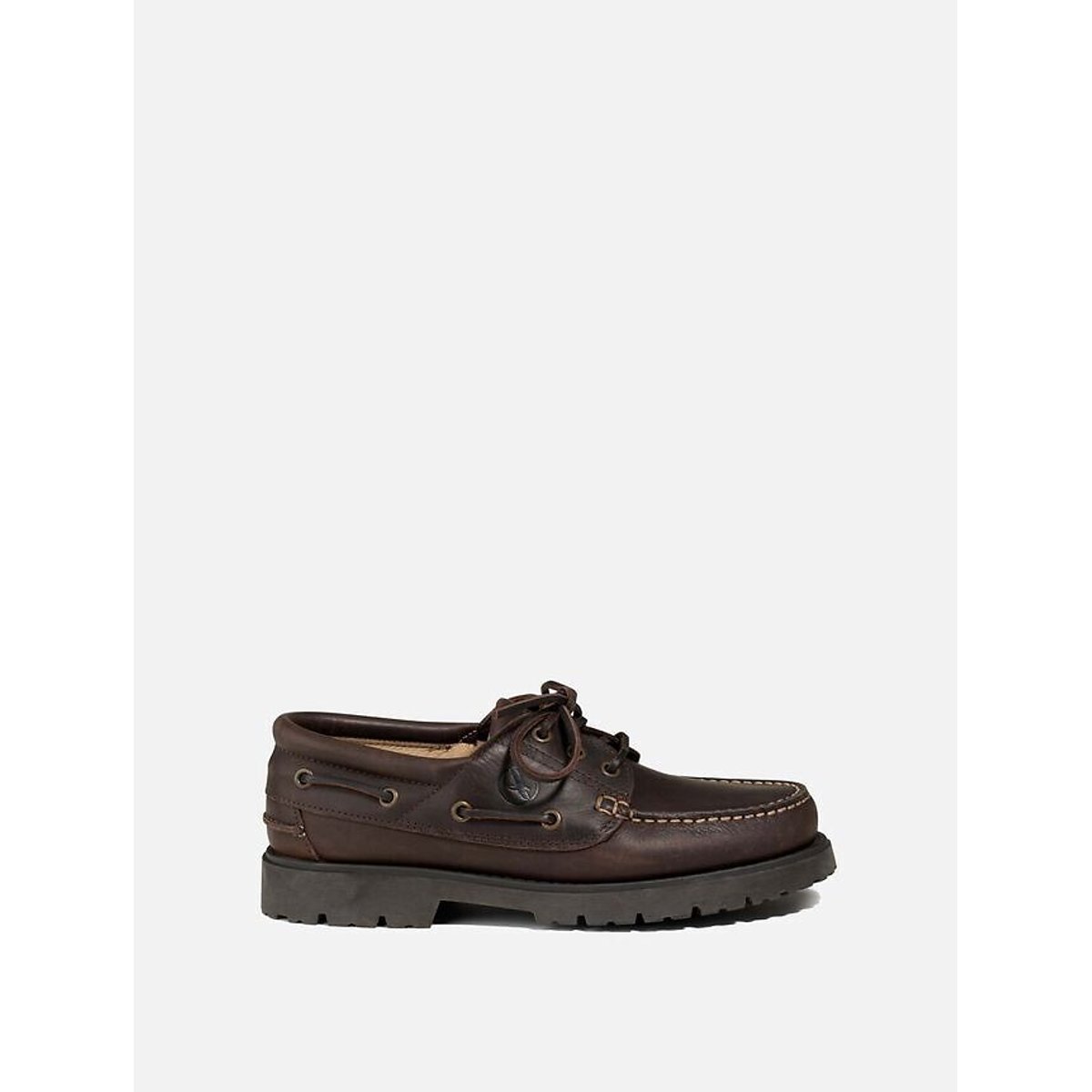 Mocassins à lacets en cuir Tarmac marron foncé, AIGLE