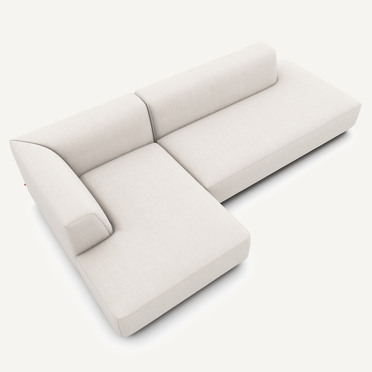 Canapé d'angle gauche XL, en coton et lin, JACOPO beige, AM.PM