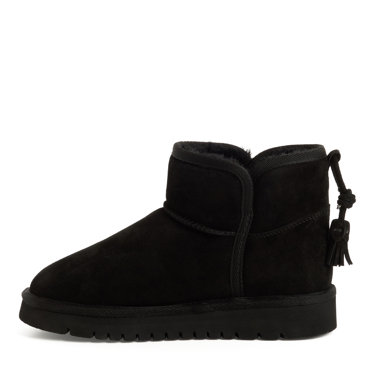 Bottine en cuir noir, TAMARIS