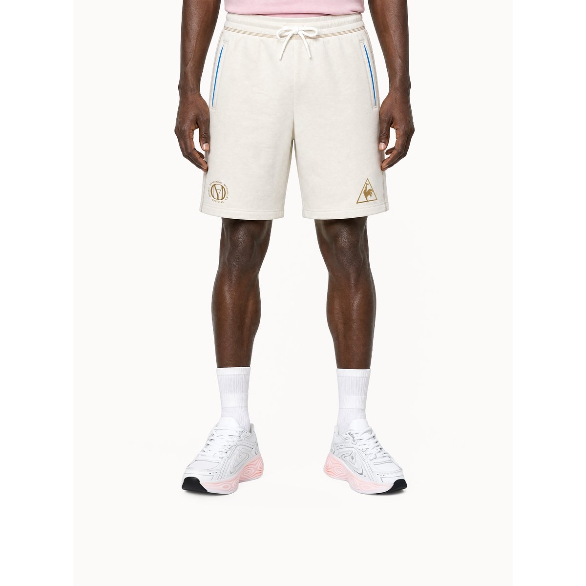 Short loose Le Coq Sportif x Maradona en molleton LCS CUP marshmallow, LE COQ SPORTIF
