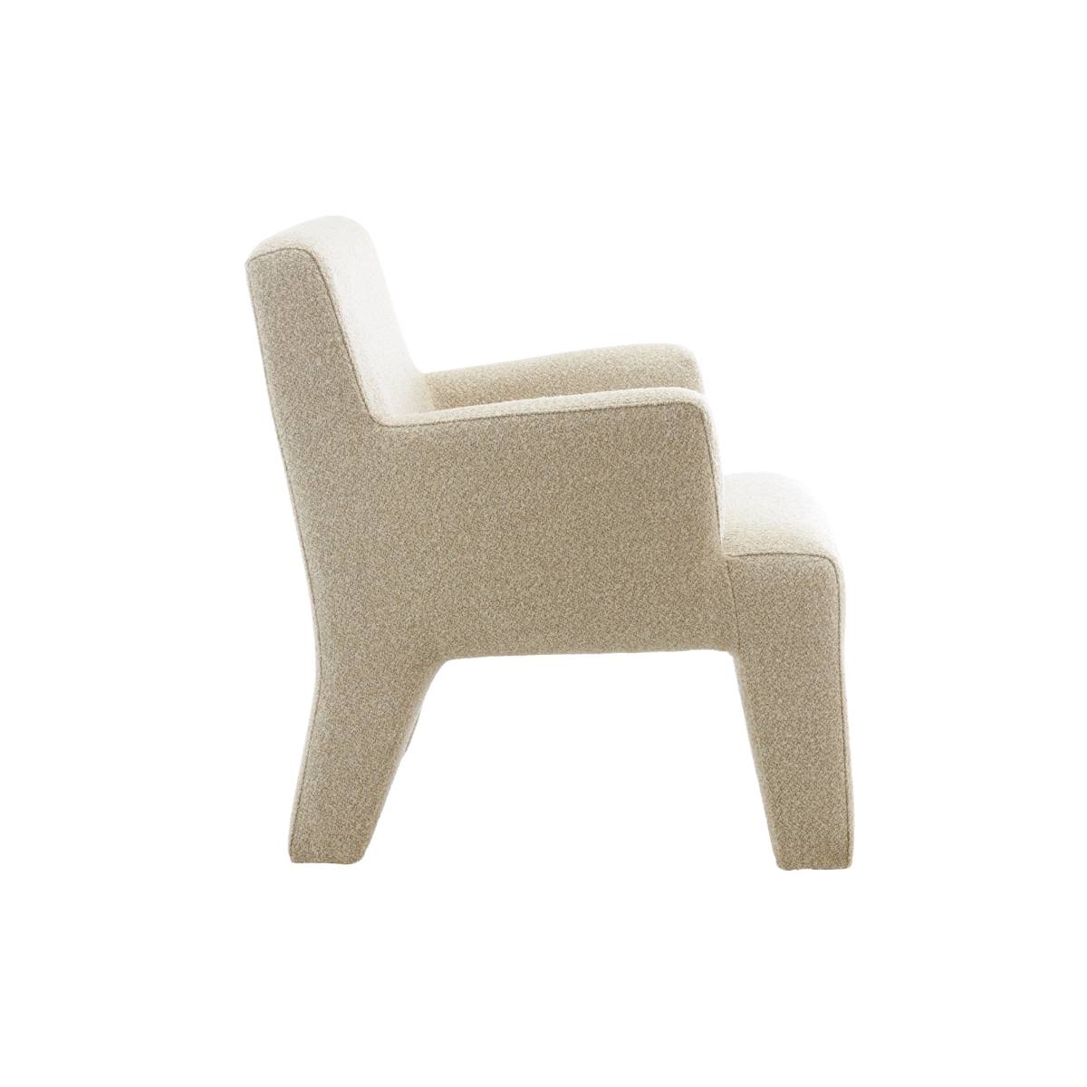 Fauteuil en tissu KARA blanc, MADE IN MEUBLES 