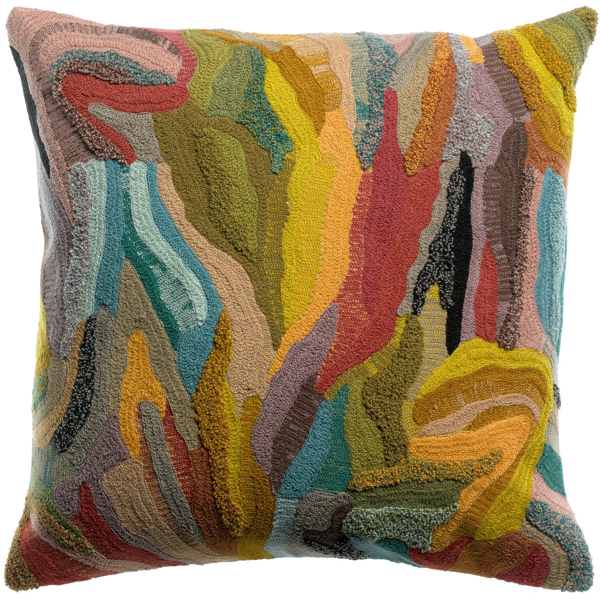 Coussin brodé Esquisse Perlée mineral, EDEN
