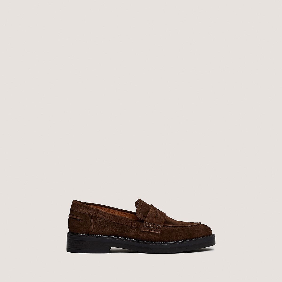 Mocassins en cuir marron, JONAK