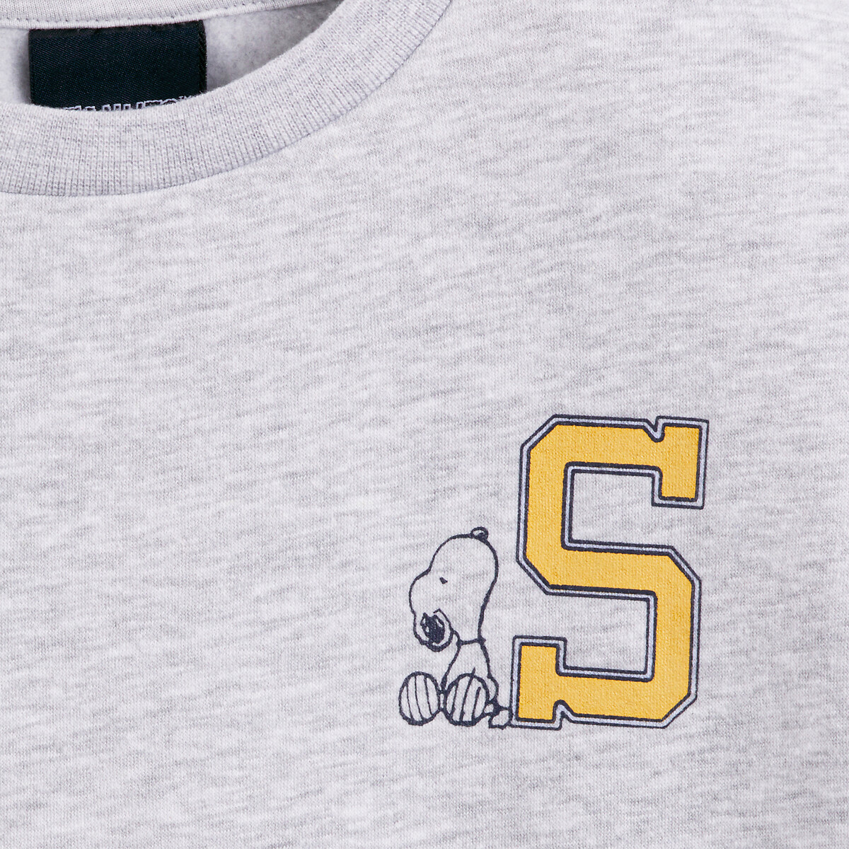 Printed Cotton Mix Sweatshirt grey marl, SNOOPY