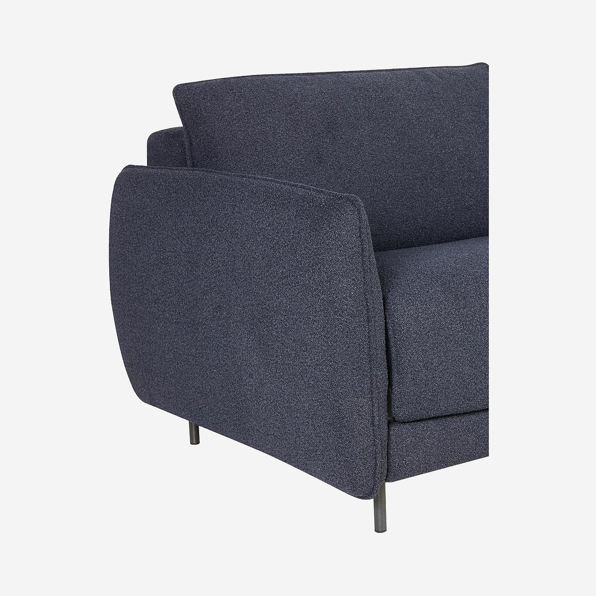 Canapé convertible - Matelas en mousse 13 cm - Tissu Tolfa MILANO ll bleu, HABITAT