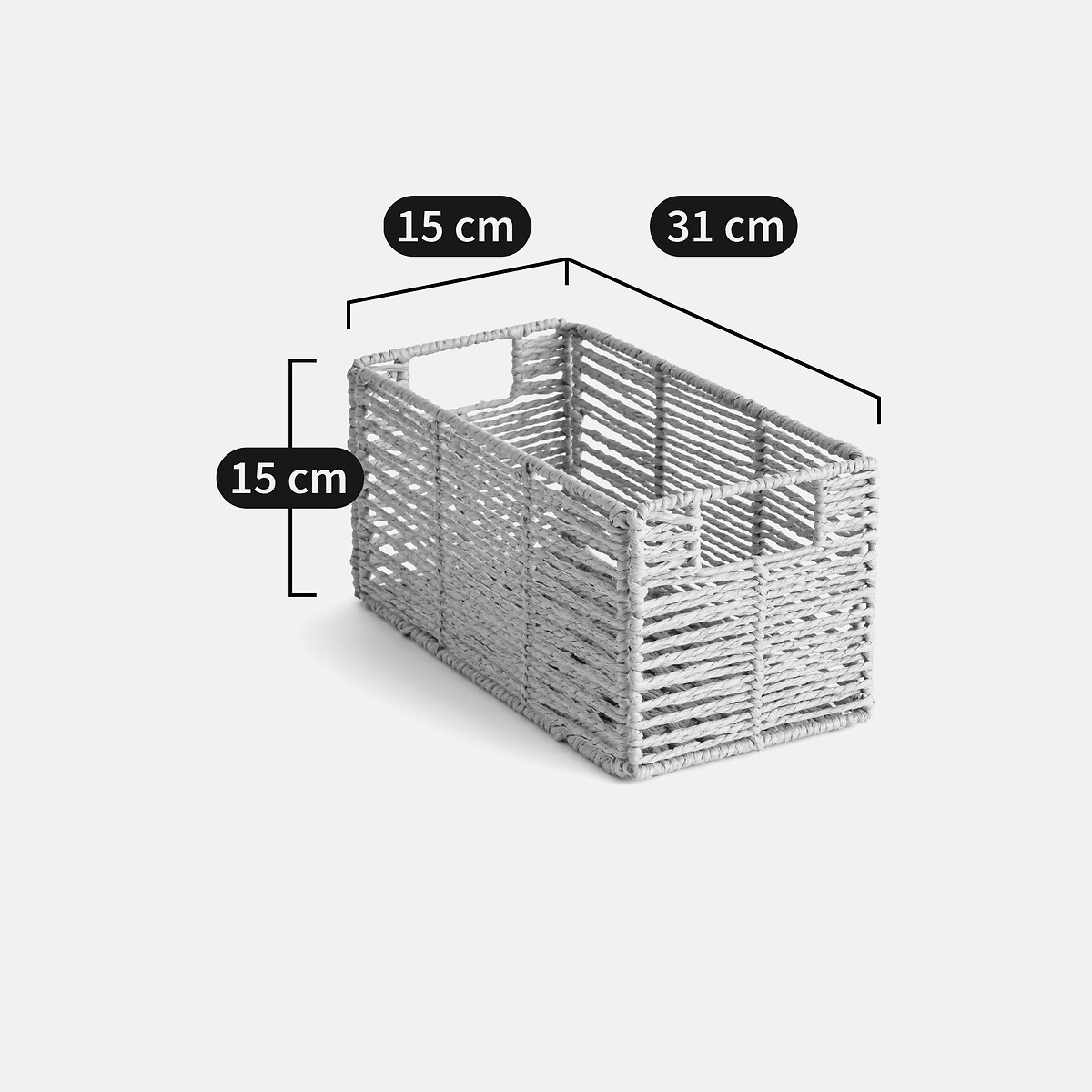 Lahjar Woven Paper Folding Storage Cube natural, LA REDOUTE INTERIEURS