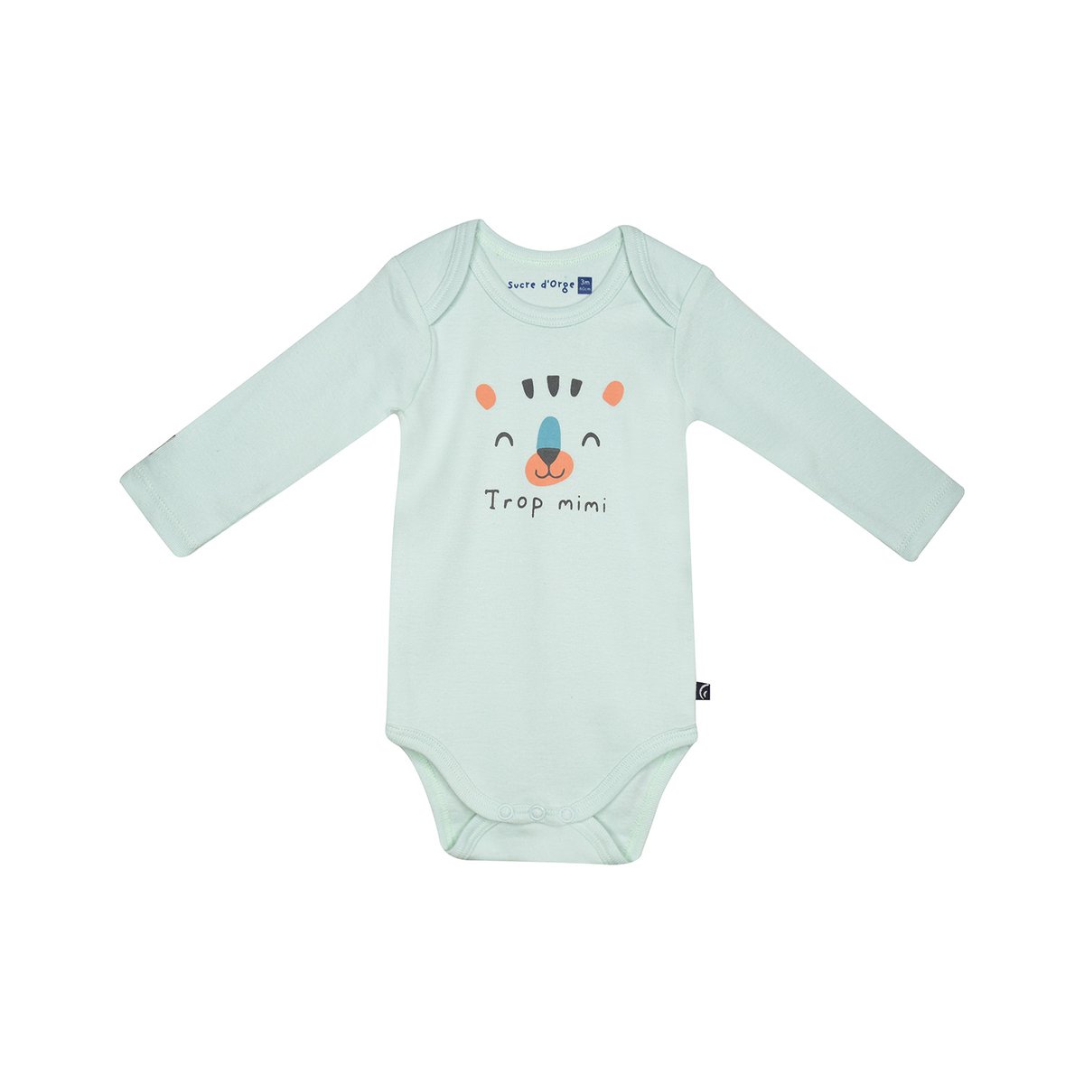 Lot de 3 bodies gustave manches longues bebe vert, SUCRE D'ORGE
