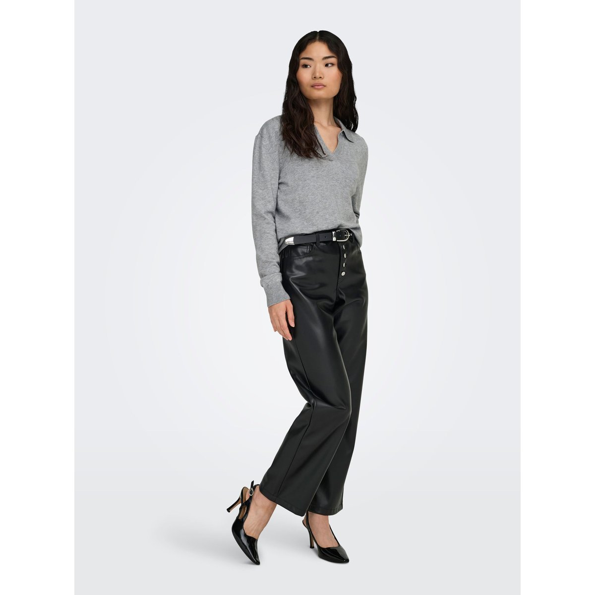 Pull En Maille grise - ultimate grey, ONLY