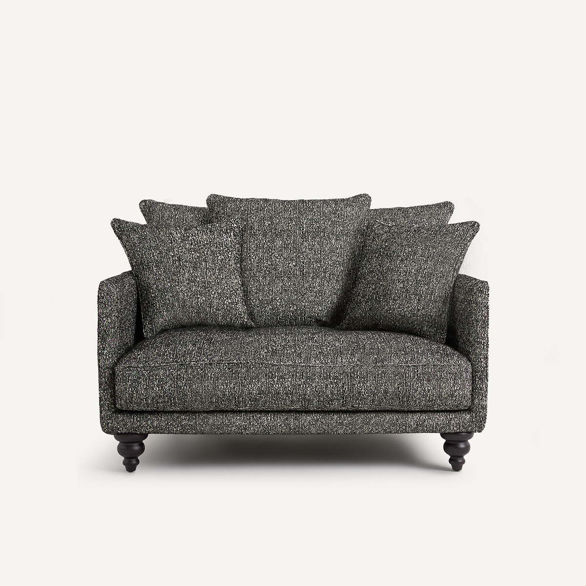 2-Sitzer-Sofa, Bouclé, LAZARE schwarz, AM.PM