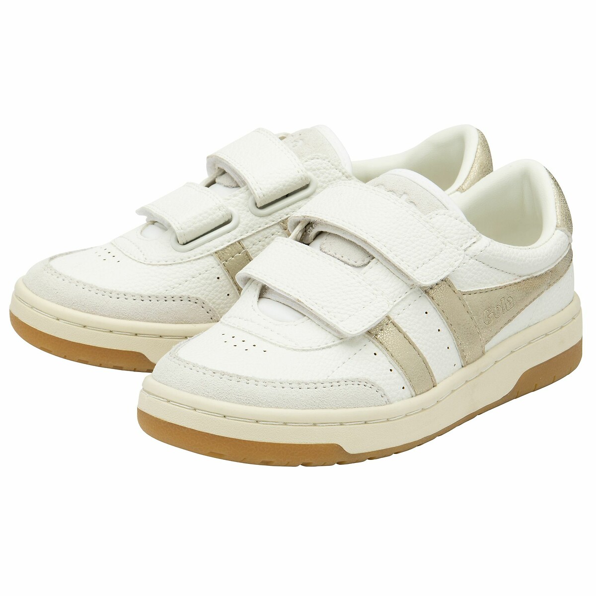 Baskets Falcon Mirror Strap blanc/doré, GOLA