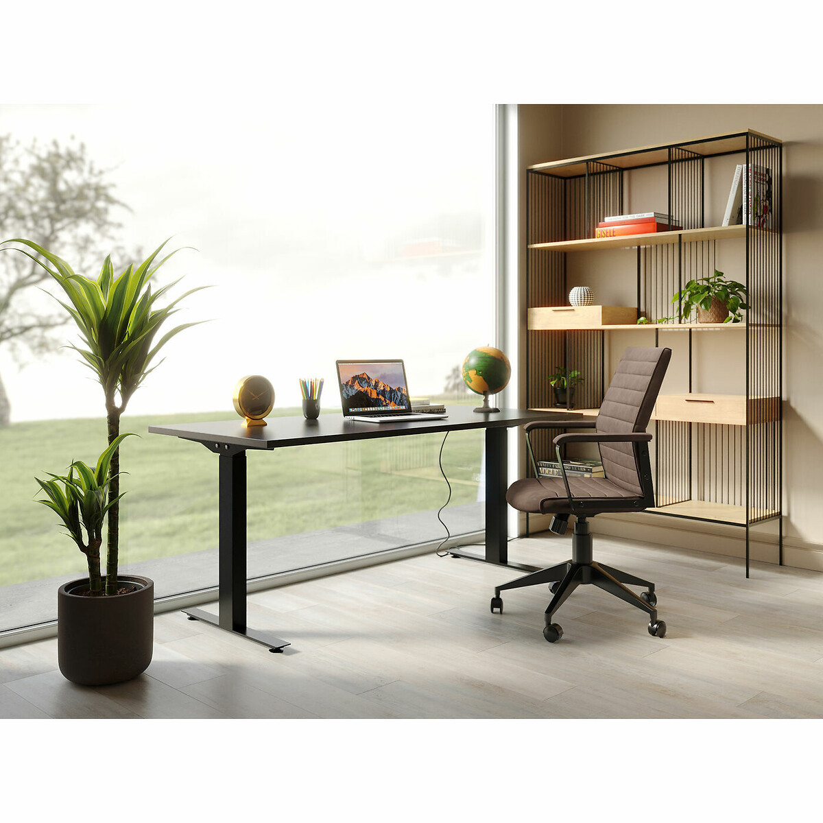 Chaise de bureau pivotante Labora marron marron, KARE DESIGN