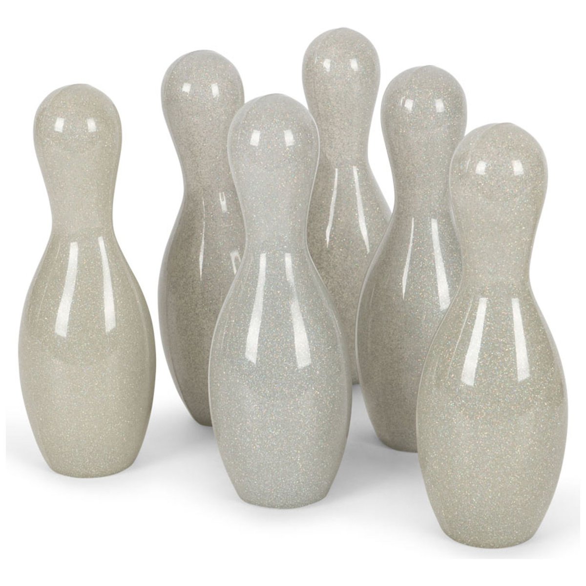 Jeu de quilles argenté, vert, rose, KONGES SLOJD