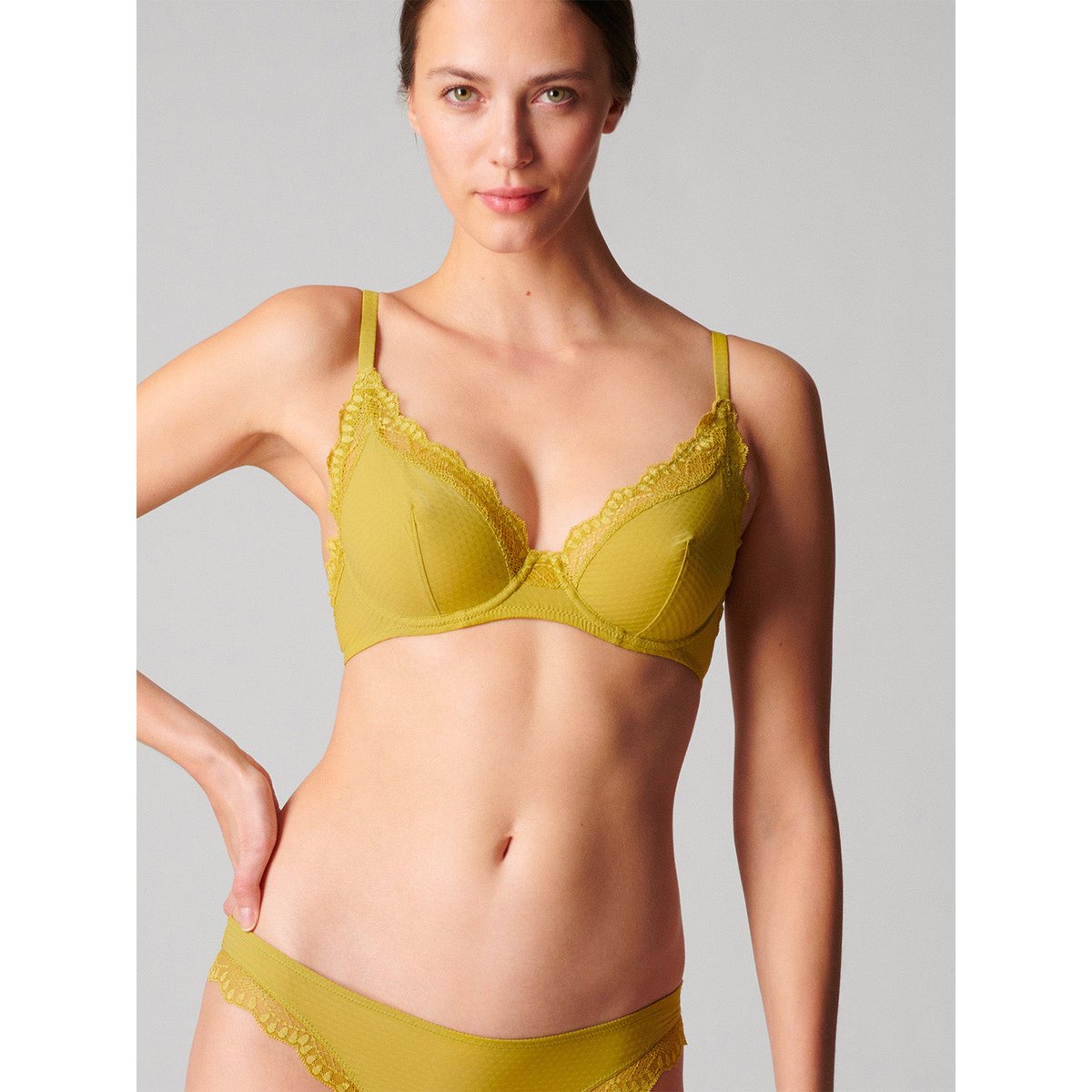 Soutien-gorge avec armatures décolleté, CANDIDE vert, SIMONE PERELE