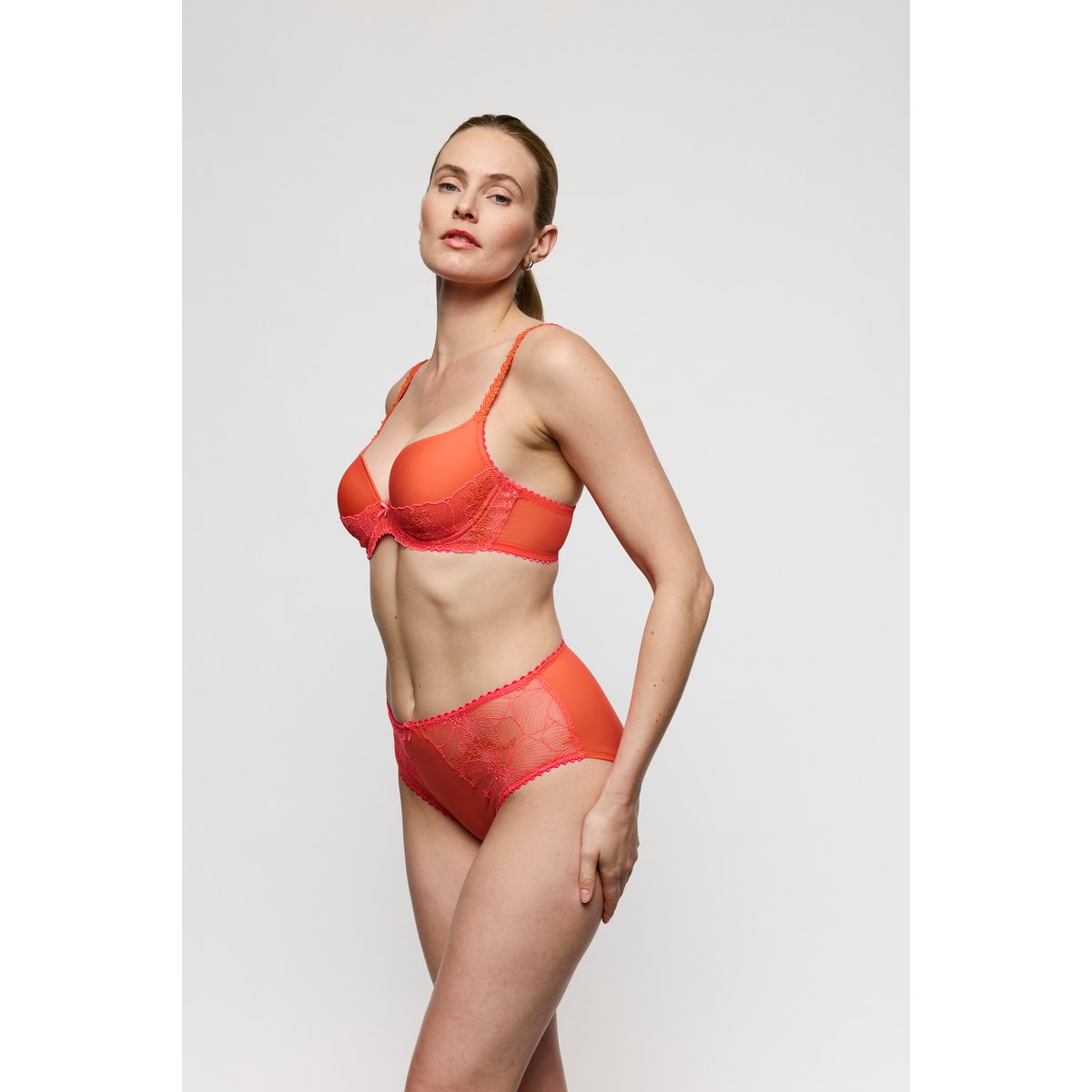 Slip taille haute SOLENE orange - pamplemousse, MARIE JO