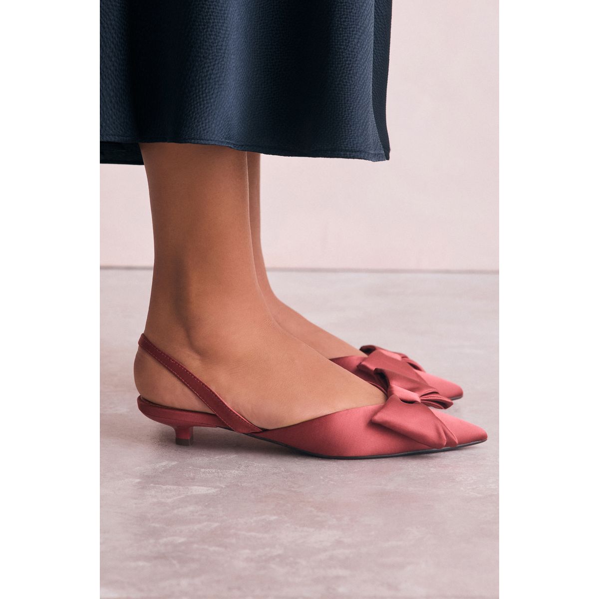 Chaussures à bride arrière nœud rose, NEXT