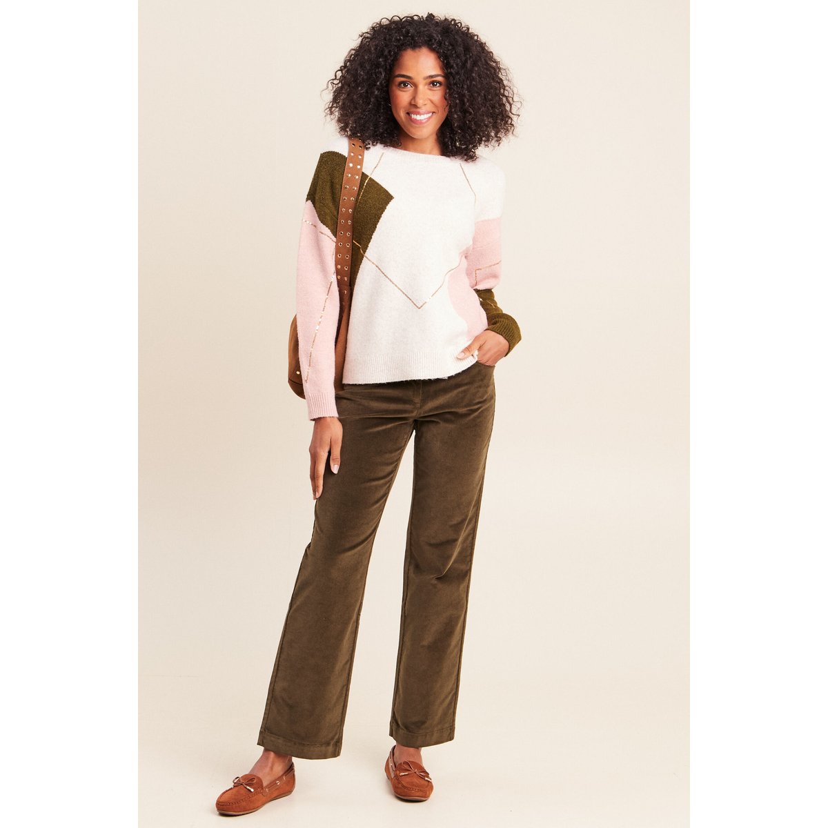 Pull col rond beige, BREAL