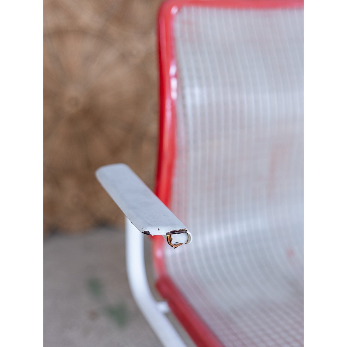 Trio de fauteuils d'extérieur Jakob N°1386 - Bon état blanc, DEBONGOUT