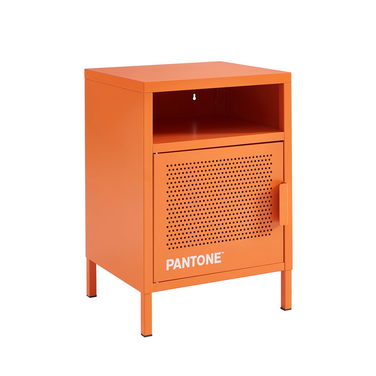Table de chevet en acier orange / tcx 17-1360, PANTONE