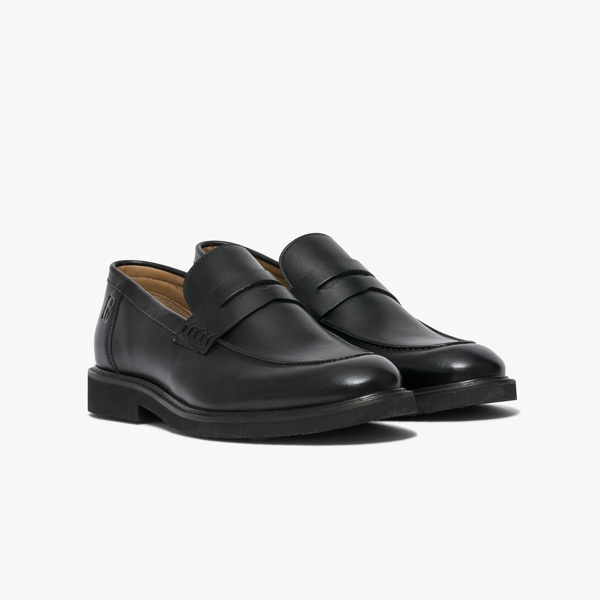 Mocassin en cuir OLIVIER noir, BOCAGE
