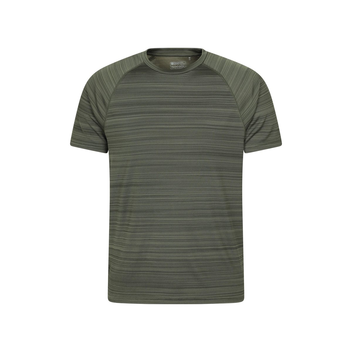 T-shirt manches courtes motif/style à rayures vert, MOUNTAIN WAREHOUSE