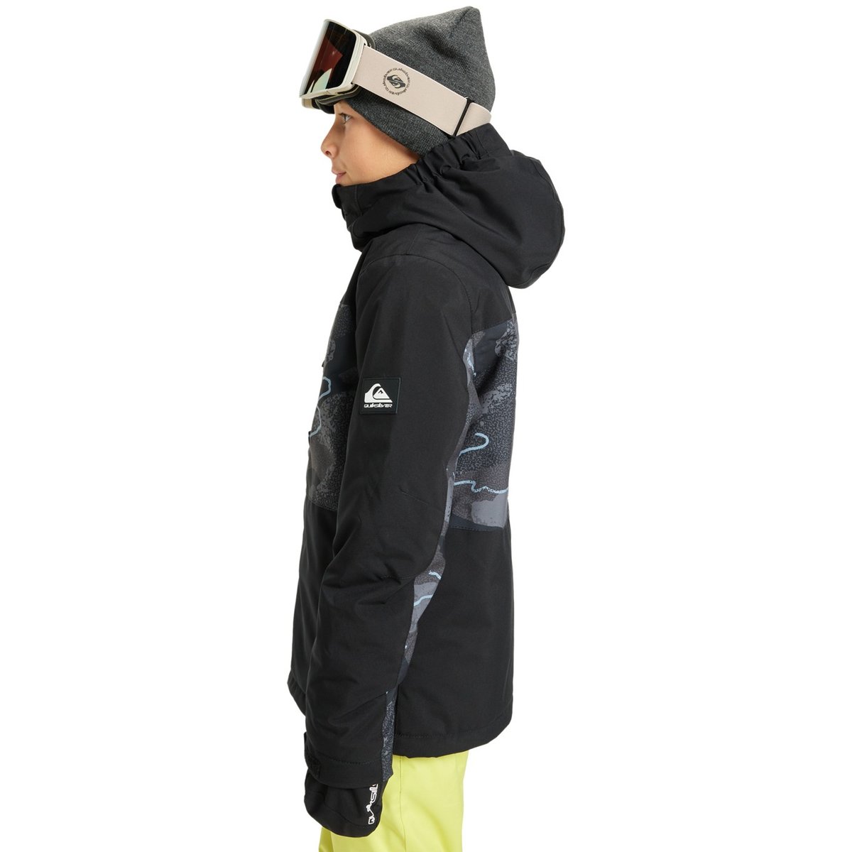 Veste de snow technique SIDE HIT PRINTED noir camostrokes true black, QUIKSILVER
