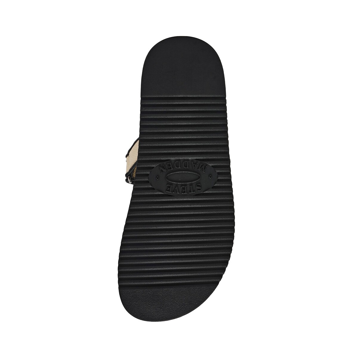 Mules basse in rafia Missile bianco/nero, STEVE MADDEN