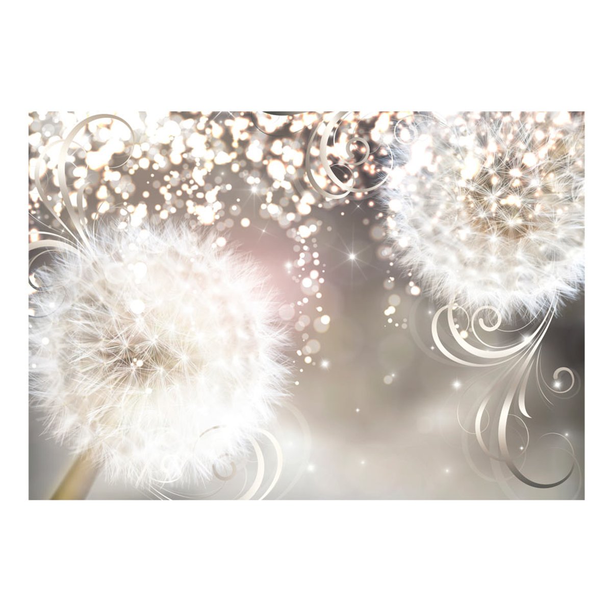 Papier peint intissé panoramique Fleurs Spellbound dandelions multicouleur, EDEN