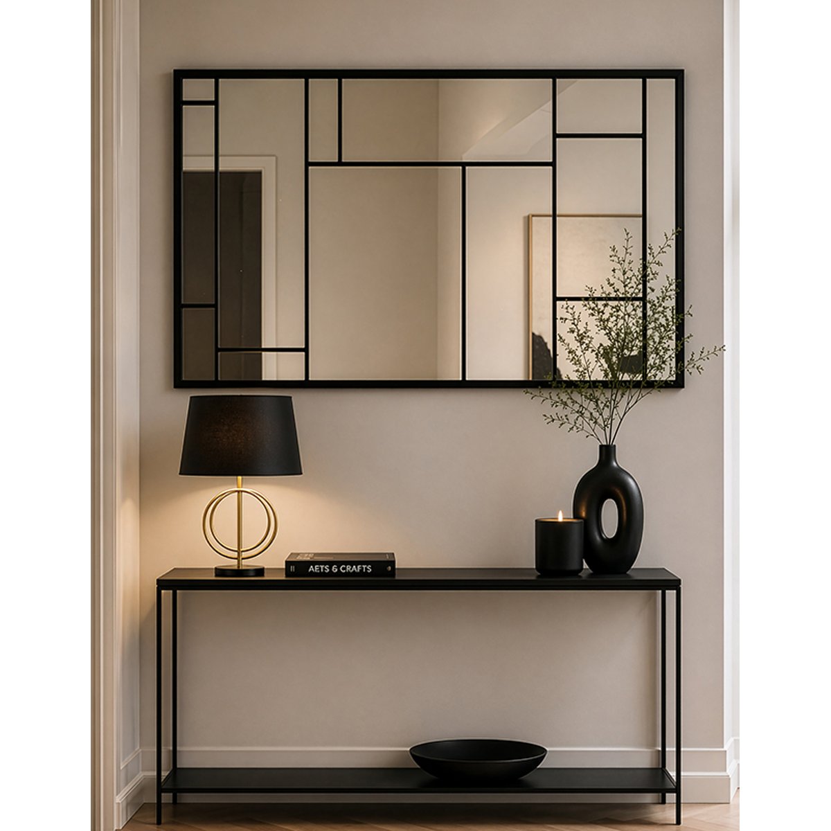 Grand miroir artiste 80x140cm noir, EMDE