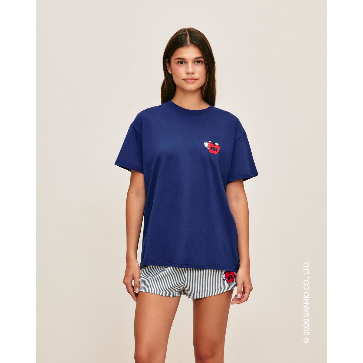 T-shirt en coton Hello kitty NAVYKITTYIZ marine, UNDIZ