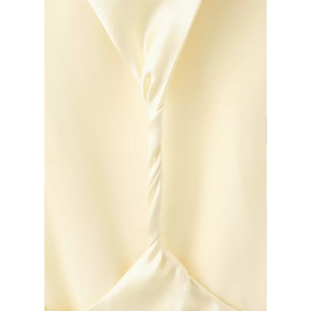 Robe satinée à détails sur le dos jaune pastel, MANGO